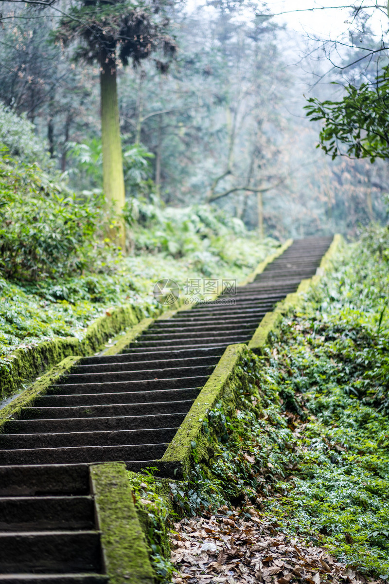 峨眉山山路台阶