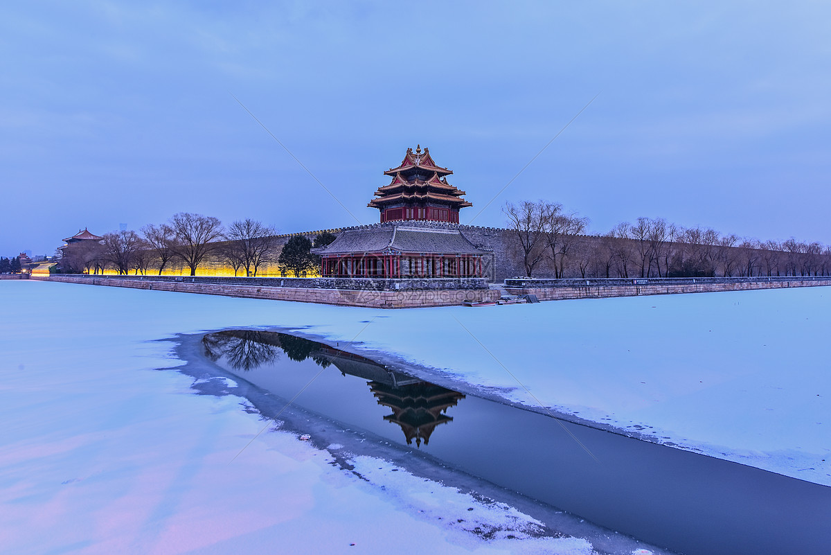 北京角楼雪景