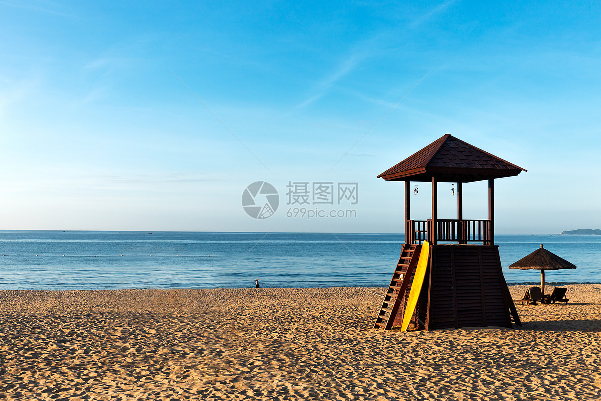 蓝天大海沙滩壁纸