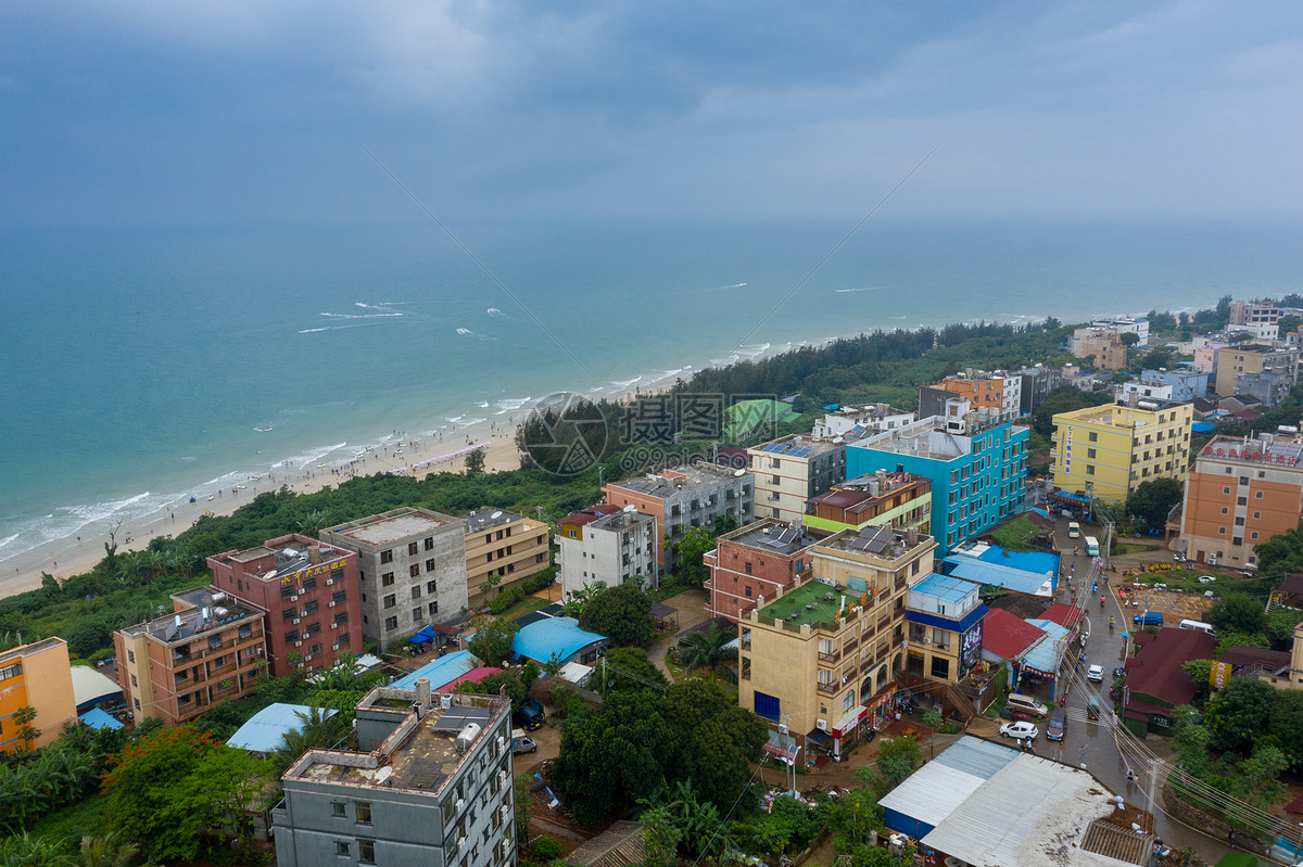 涠洲岛航拍海湾