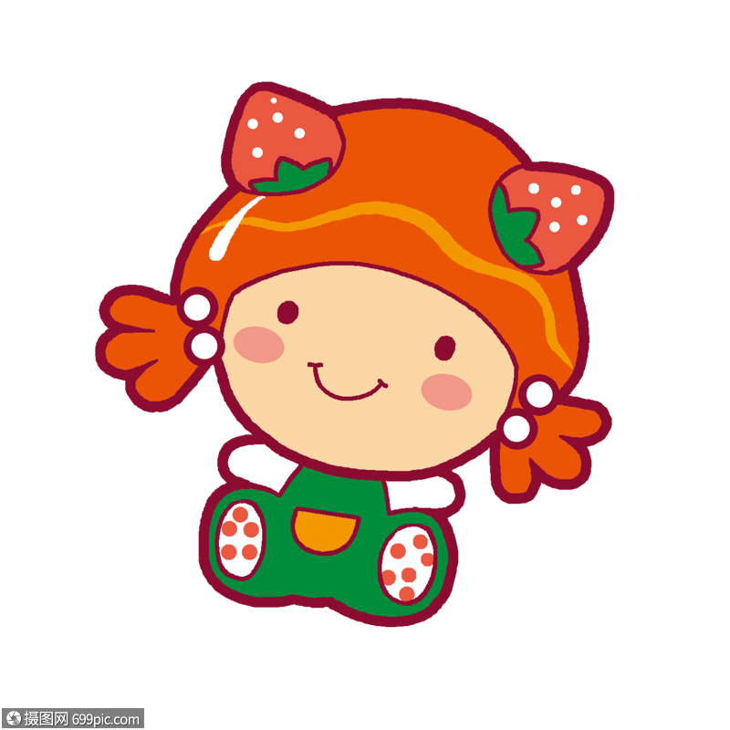 卡通娃娃形象女孩子小女孩