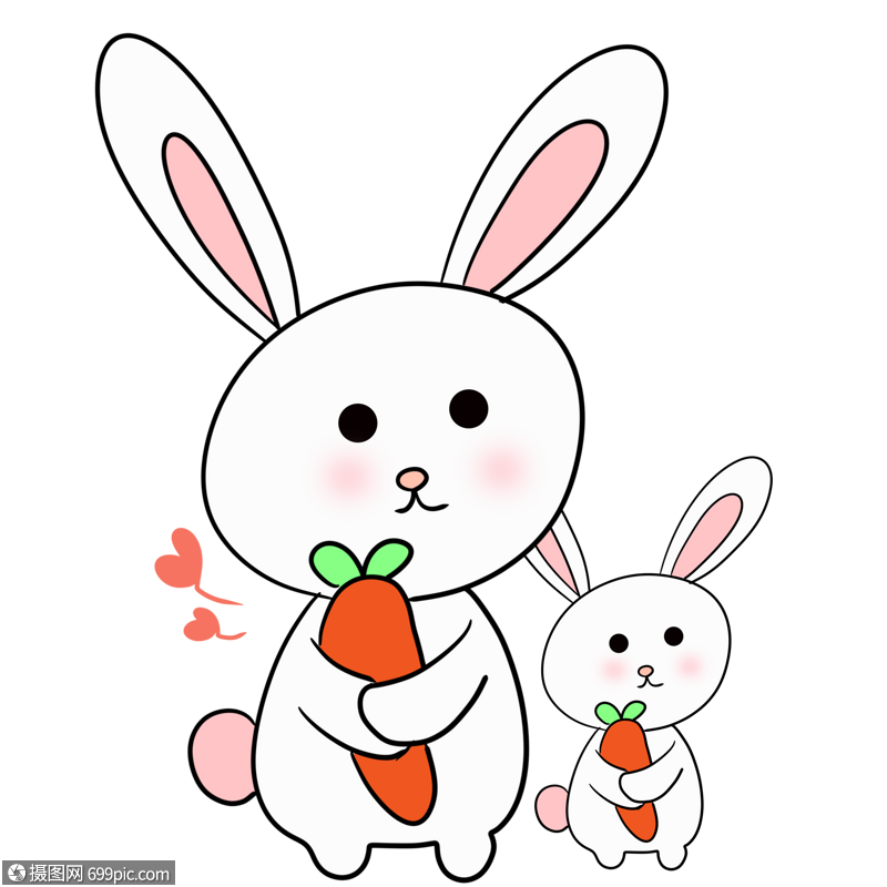 卡通兔子图片卡通小白兔可爱兔子
