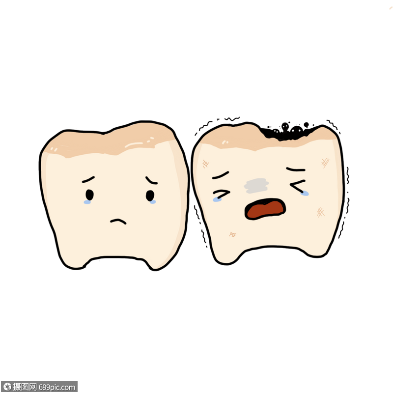 委屈牙齿蛀牙龋齿医疗卡通教育卫生