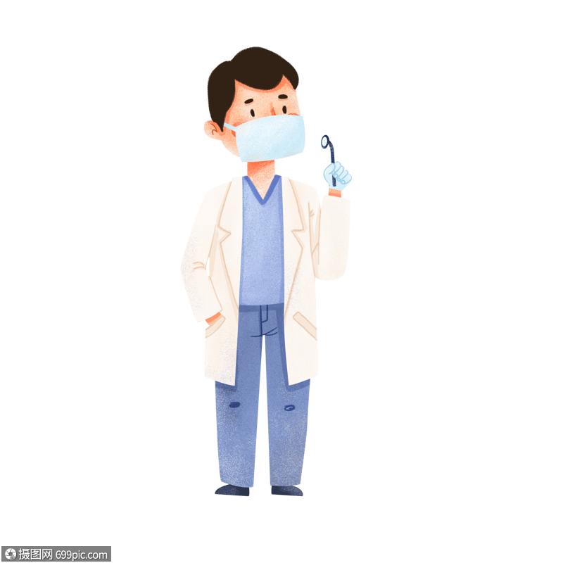 带着口罩的男医生医疗器械医疗