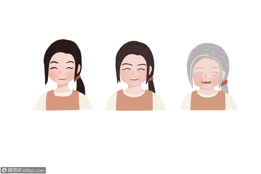 母亲青年中年老年图片