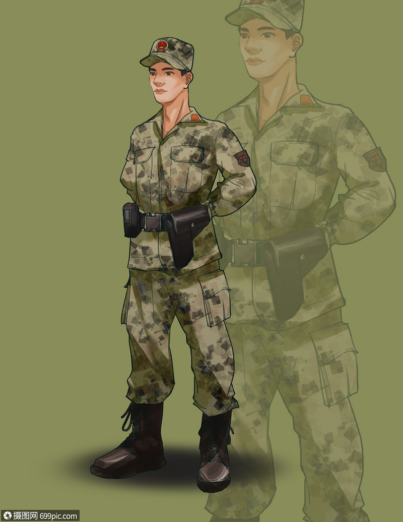 军人插画图片下载-正版图片401745578-摄图网