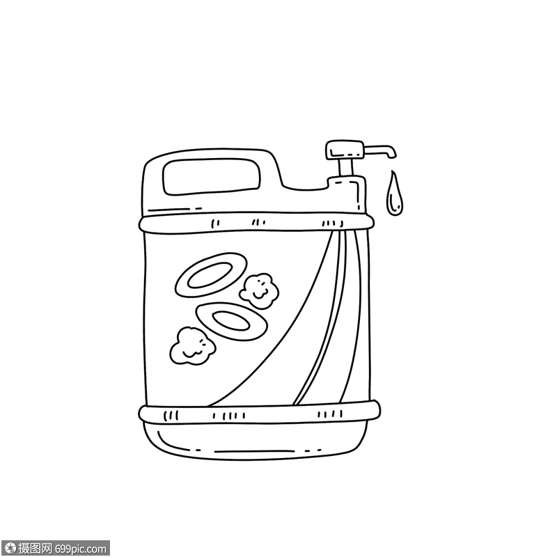 洗洁精简笔画元素上色游戏