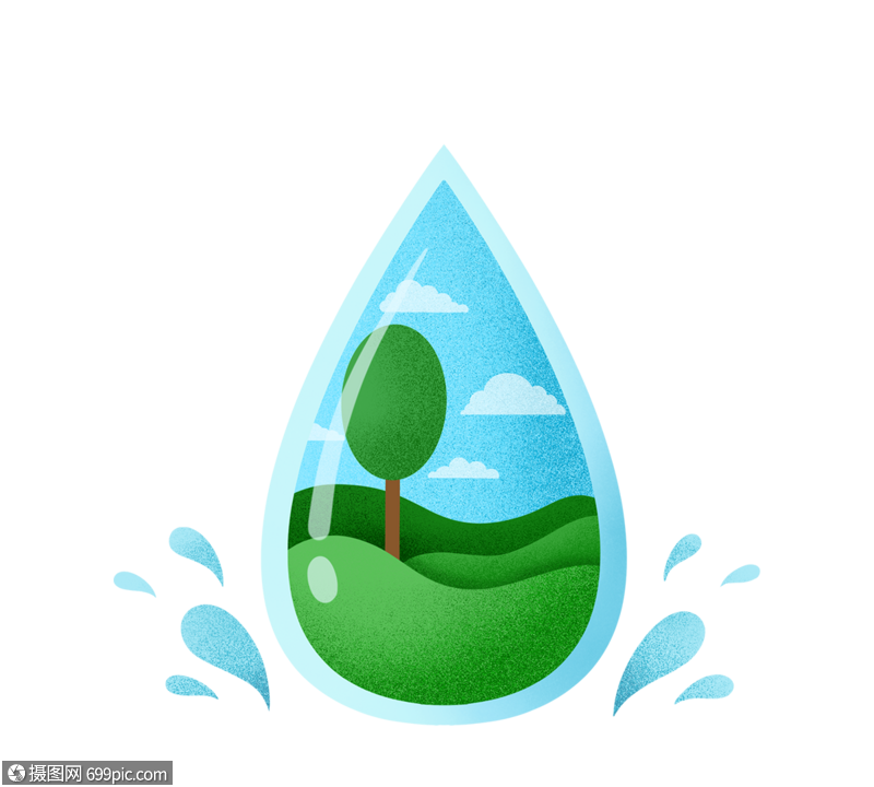 世界水日创意水滴标志环保保护环境节约用水