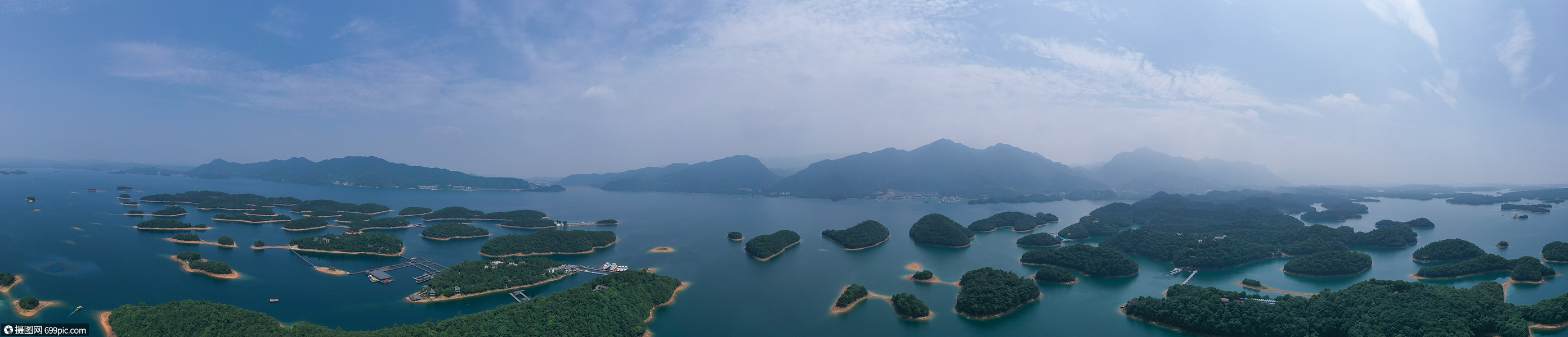 江西九江庐山西海风景区全景长片小岛地标