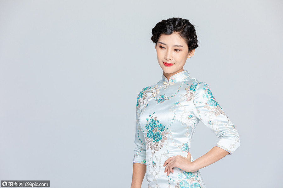 中国风旗袍优雅女性古风传统