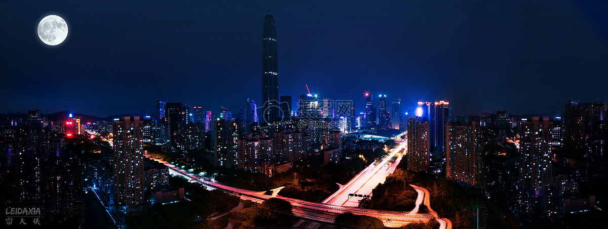 深圳夜景超大全景震撼城市夜晚