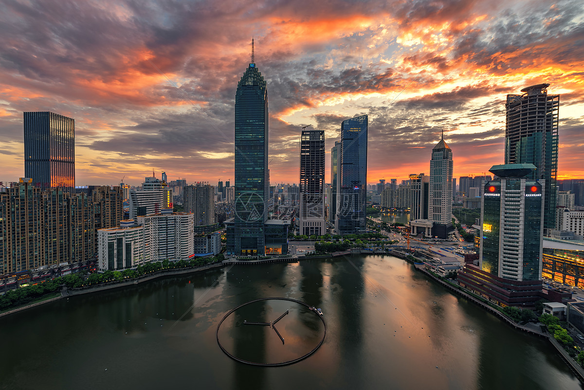 武汉城市高楼夜景