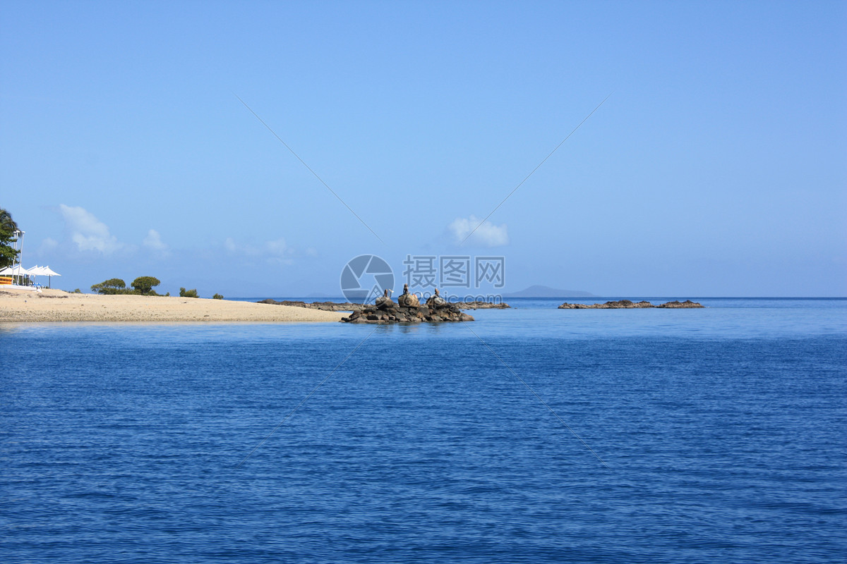 蔚藍的大海海灘