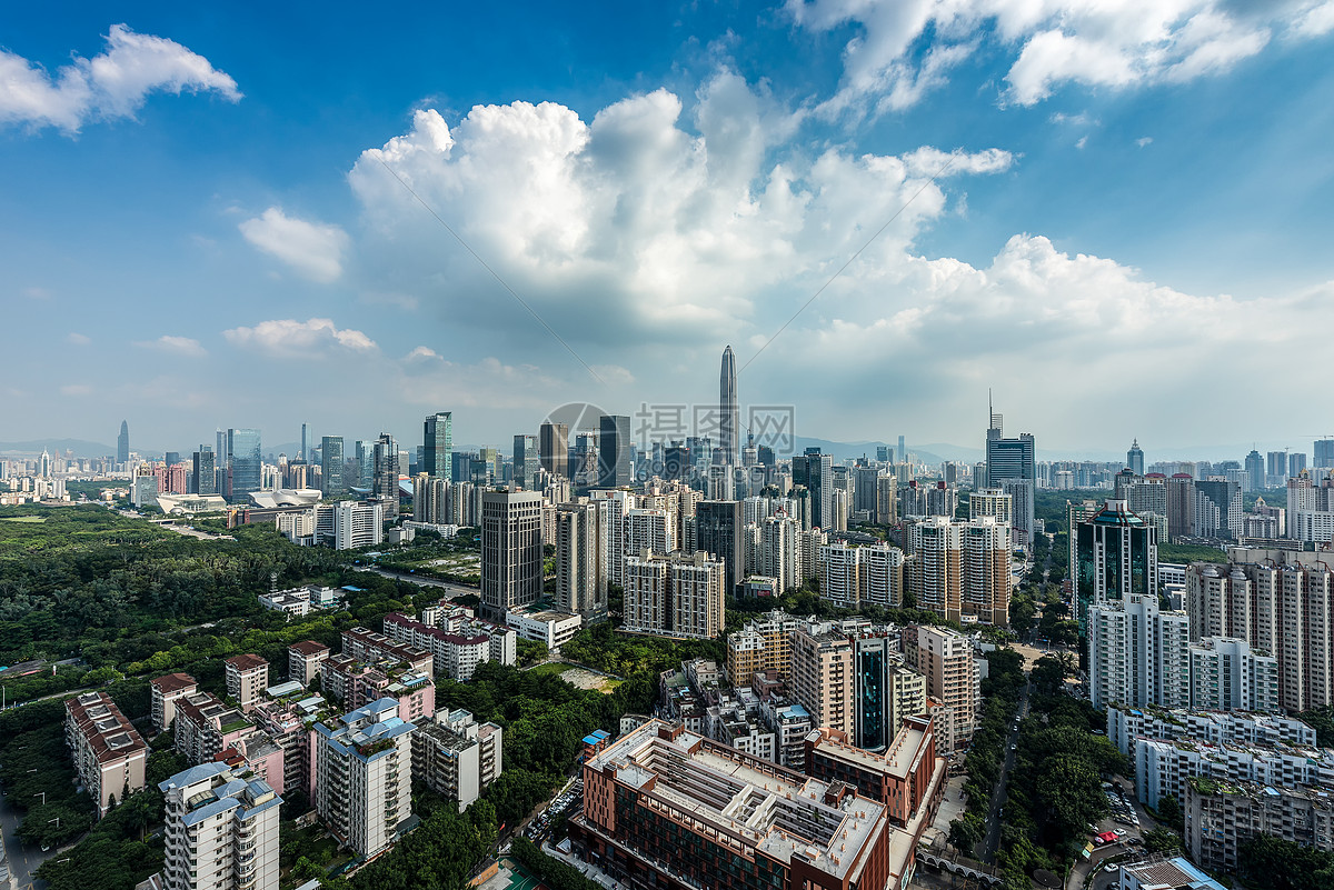 深圳城市中心區房子背景