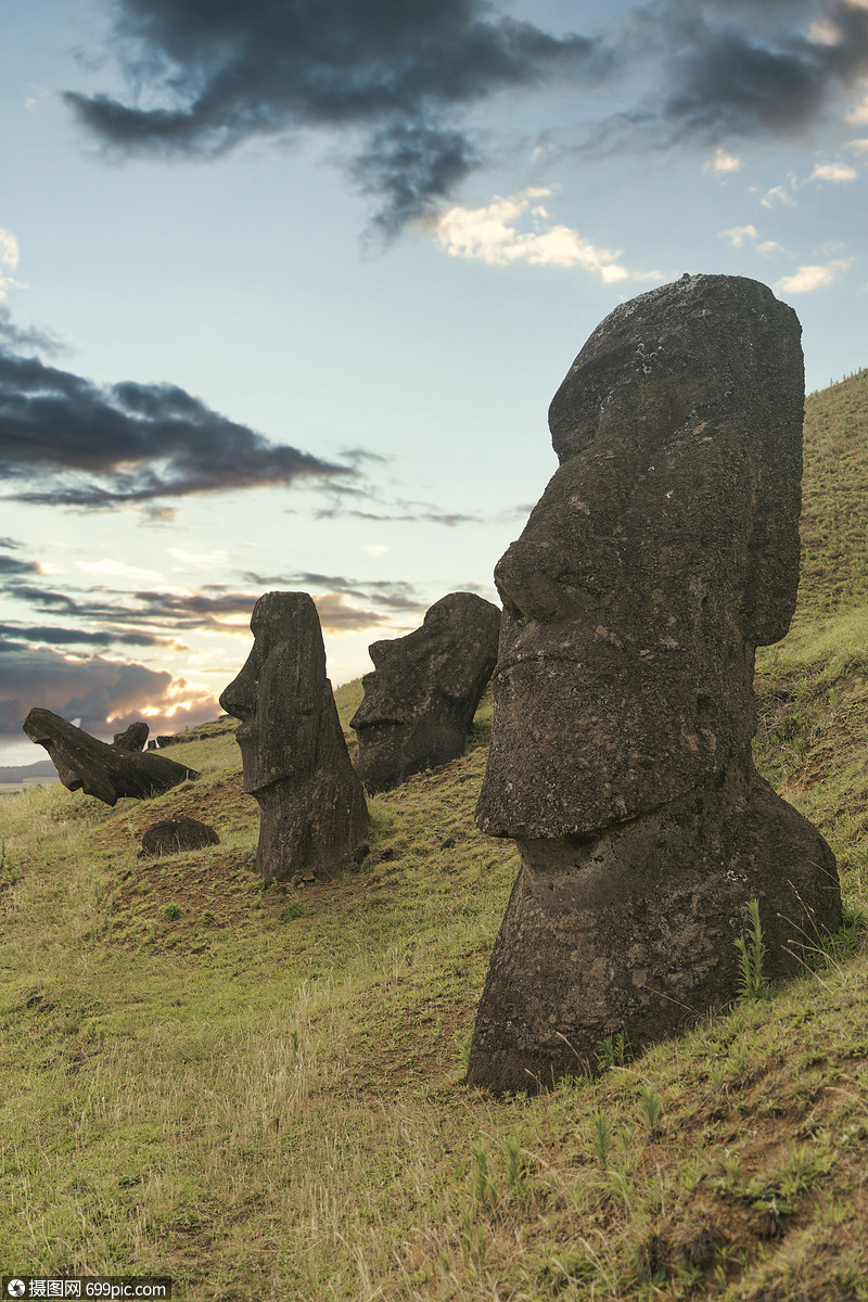 莫伊斯阿胡汤加里基复活节岛,智利朽的空气处理机