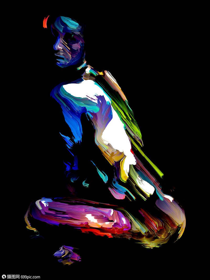 内部油漆系列色彩姿态黑色抽象的艺术创意姿势颜色