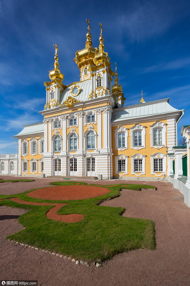 彼得保罗大彼得霍夫宫的徒教会俄罗斯伟的