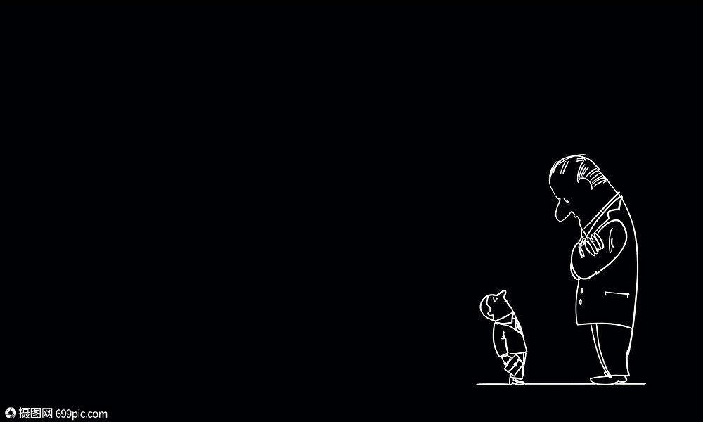 卡通趣的人黑色背景上滑稽商人的漫画老板领带