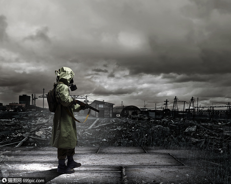 带着的跟踪者戴着防具伪装的人着灾难成人工业的