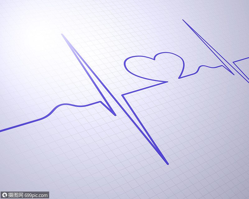 心脏跳动图片彩色背景上的图像节奏波动
