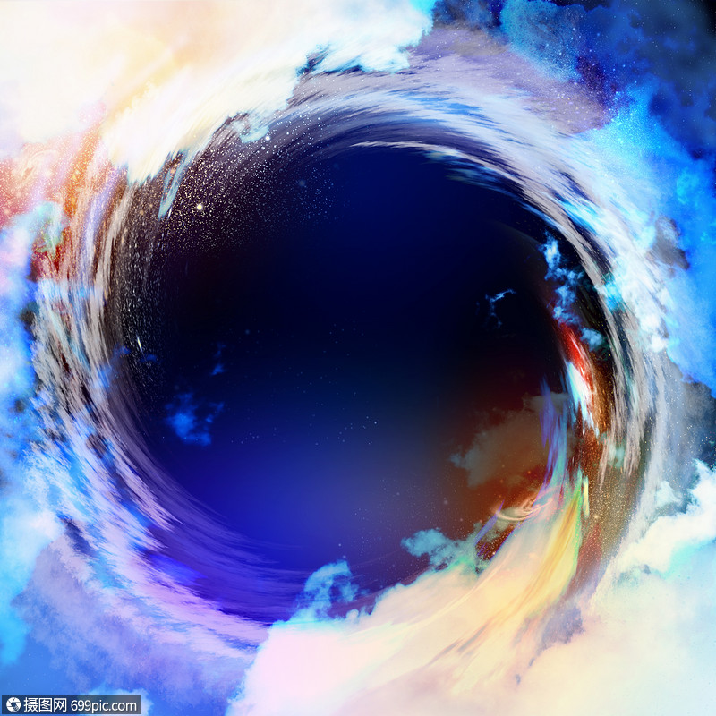 宇宙云雾明亮的彩色背景上的宇宙雾云幻想空灵的