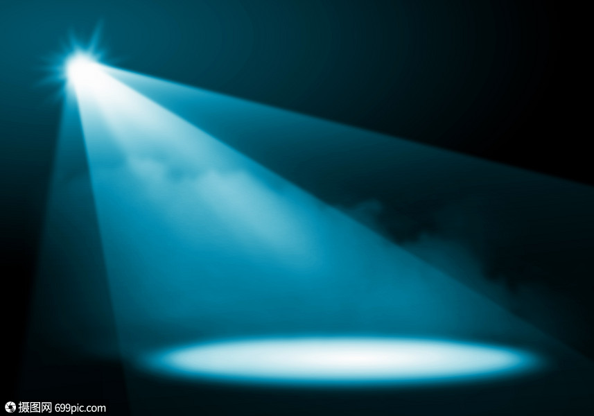 舞台灯光插图舞台背景上丰富多彩生动的舞台聚光灯