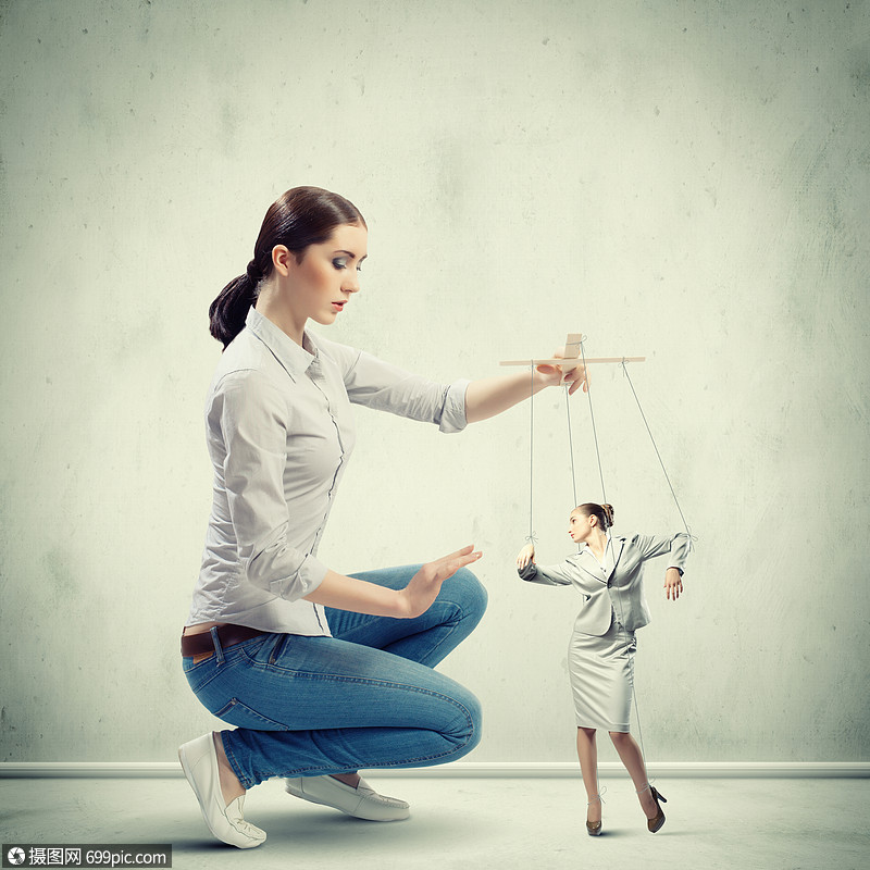 女商人木偶师漂亮的女商人木偶师的形象领导理念
