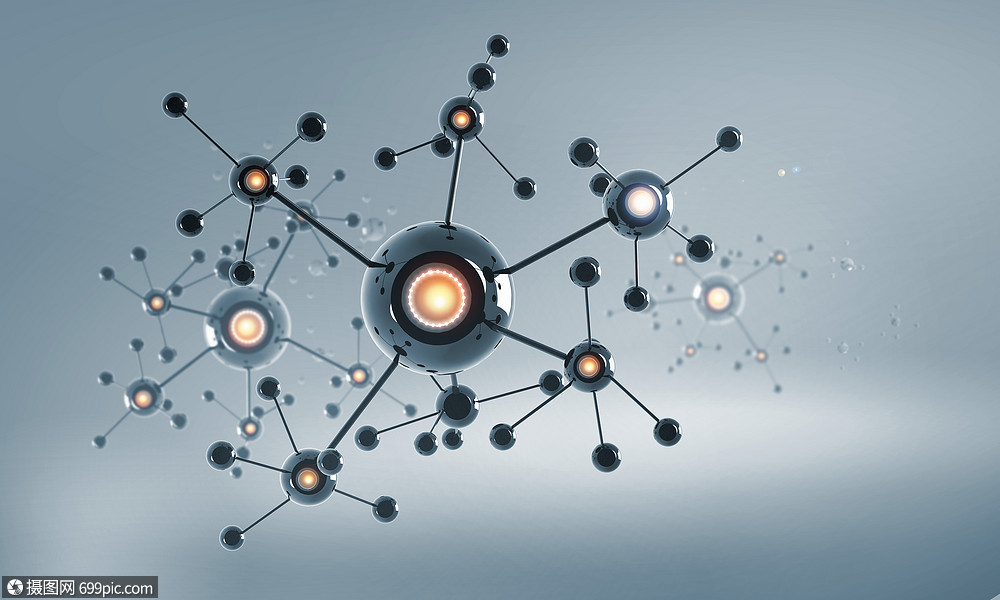 分子链分子链的高科技背景蓝色实验