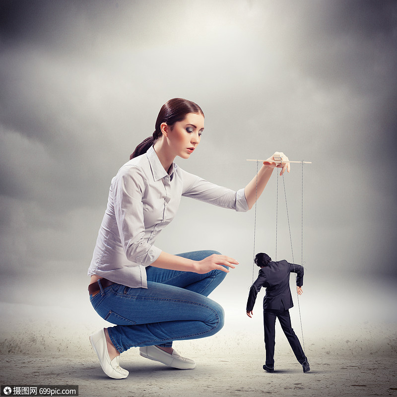 女商人木偶师漂亮的女商人木偶师的形象领导理念