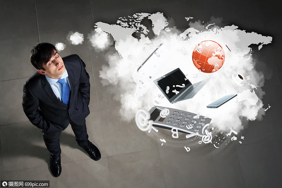 照片 外国人像 商人顶部视图的形象商业物体商人背景下空中俯视飞行的