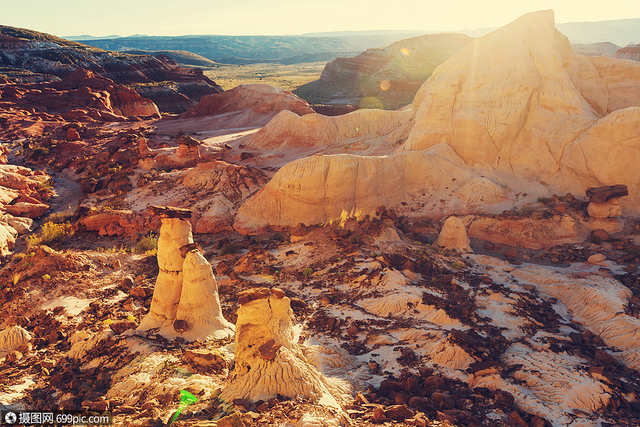 内华达州的砂岩地层风景荒野