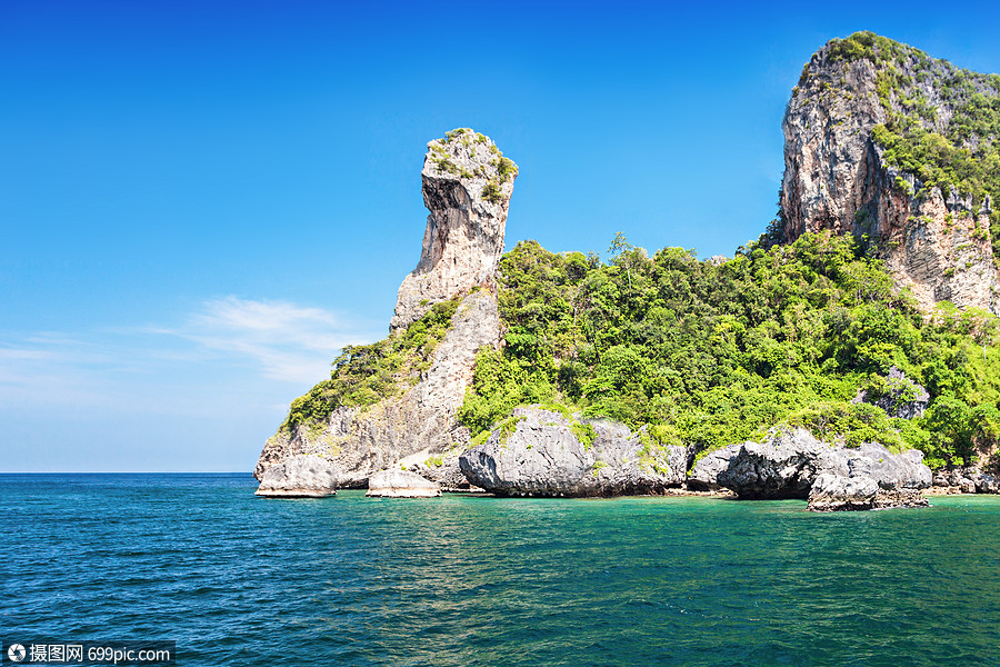 泰国克拉比省海鸡岛天空热带