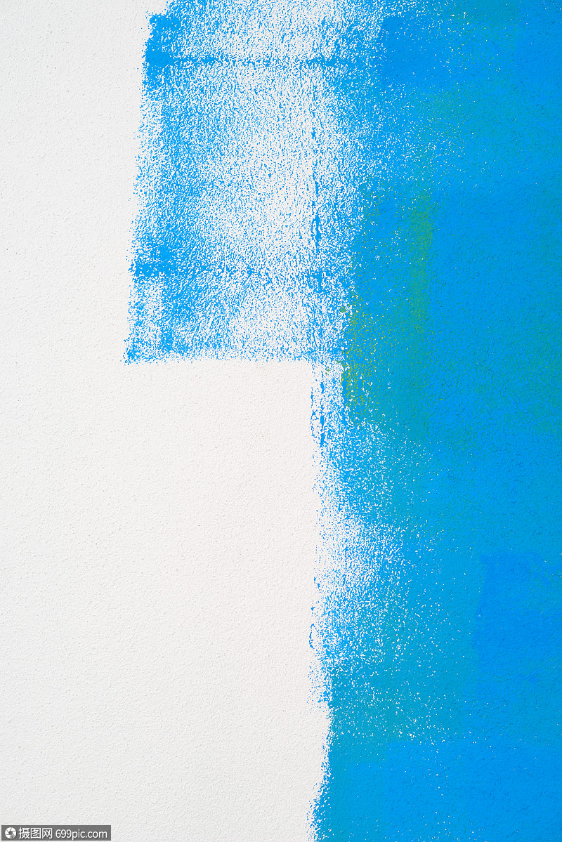油漆墙颜色背景蓝色绿色真实纹理隔离白色与