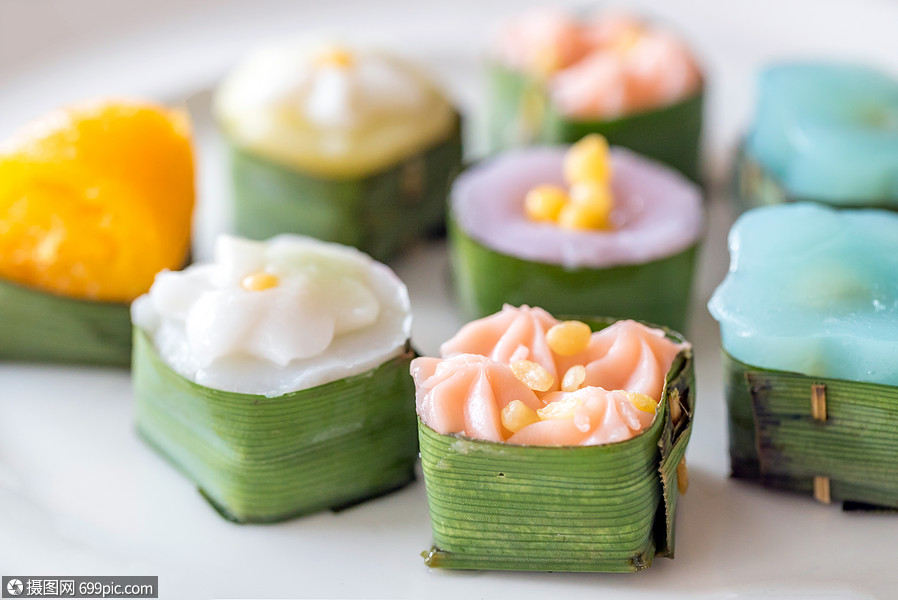 泰国糖果的,泰国汗泰国甜点的艺术已经代代相传品种丰富多彩的