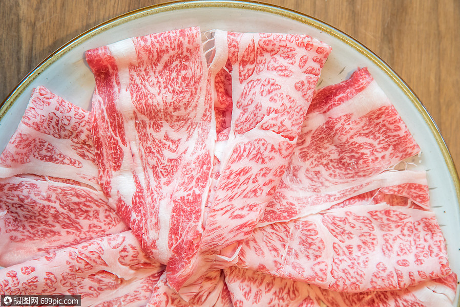 瓦古a5牛肉肉纹理为食品背景