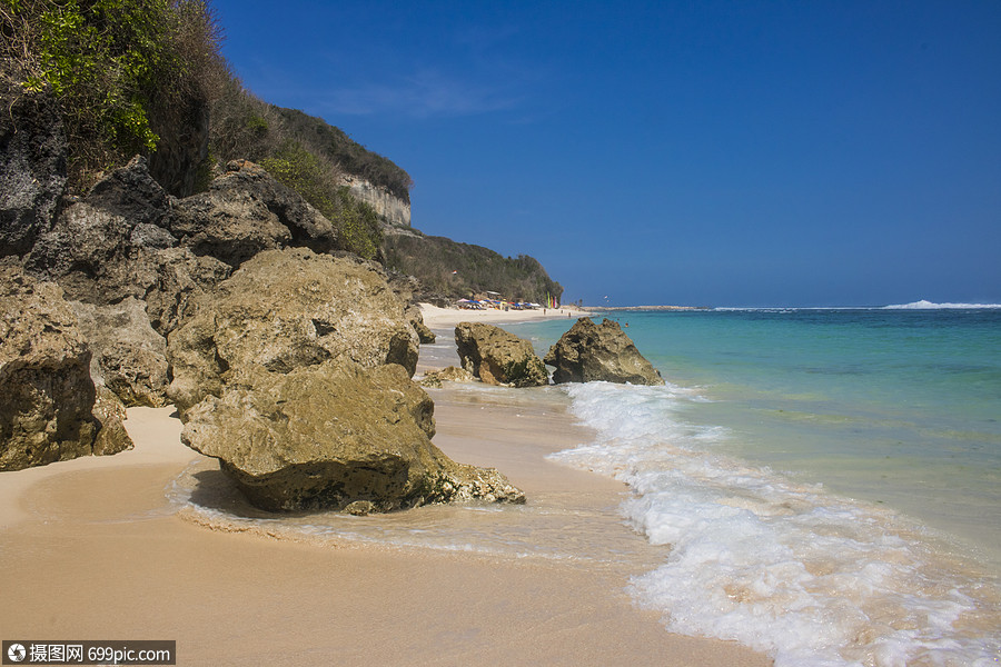 美麗的夏日海灘風景照片美麗的夏日海灘景色