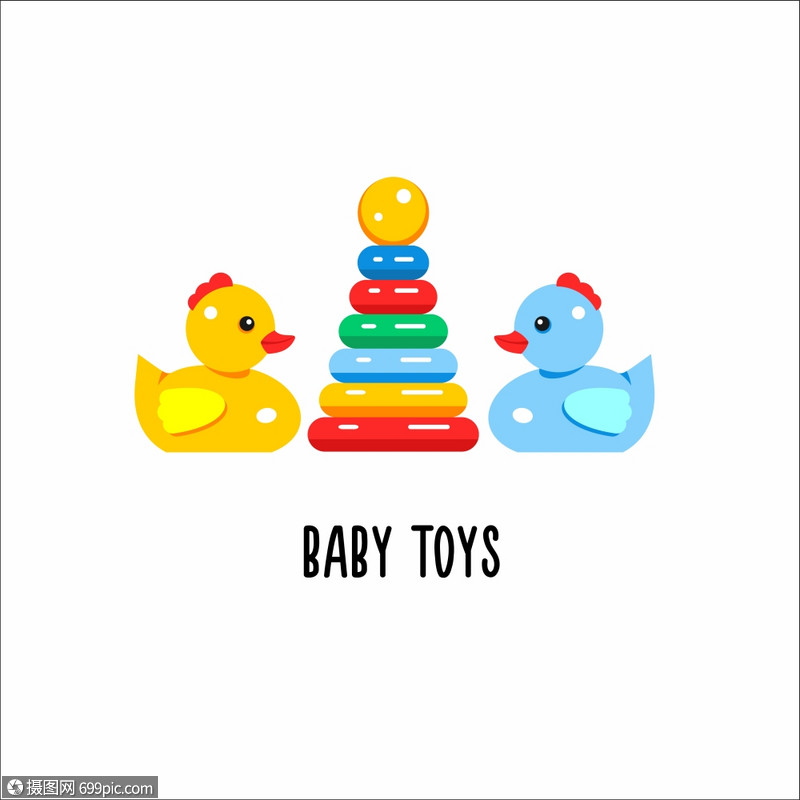 玩具小孩矢量标志,符号玩具店,幼儿园的标志宝贝塑料