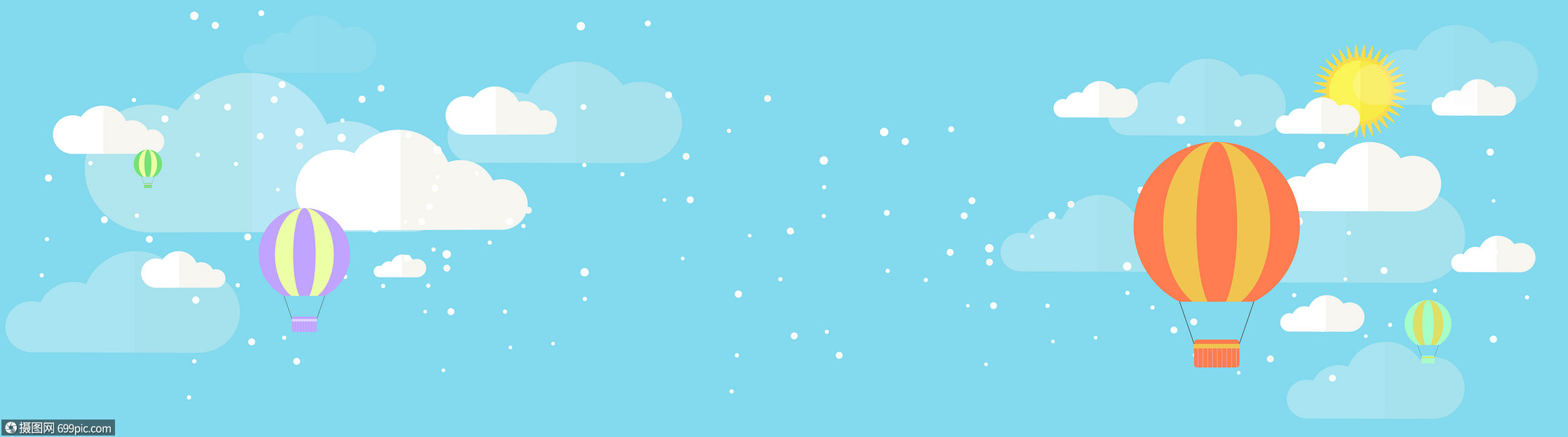 天空banner背景素材清新