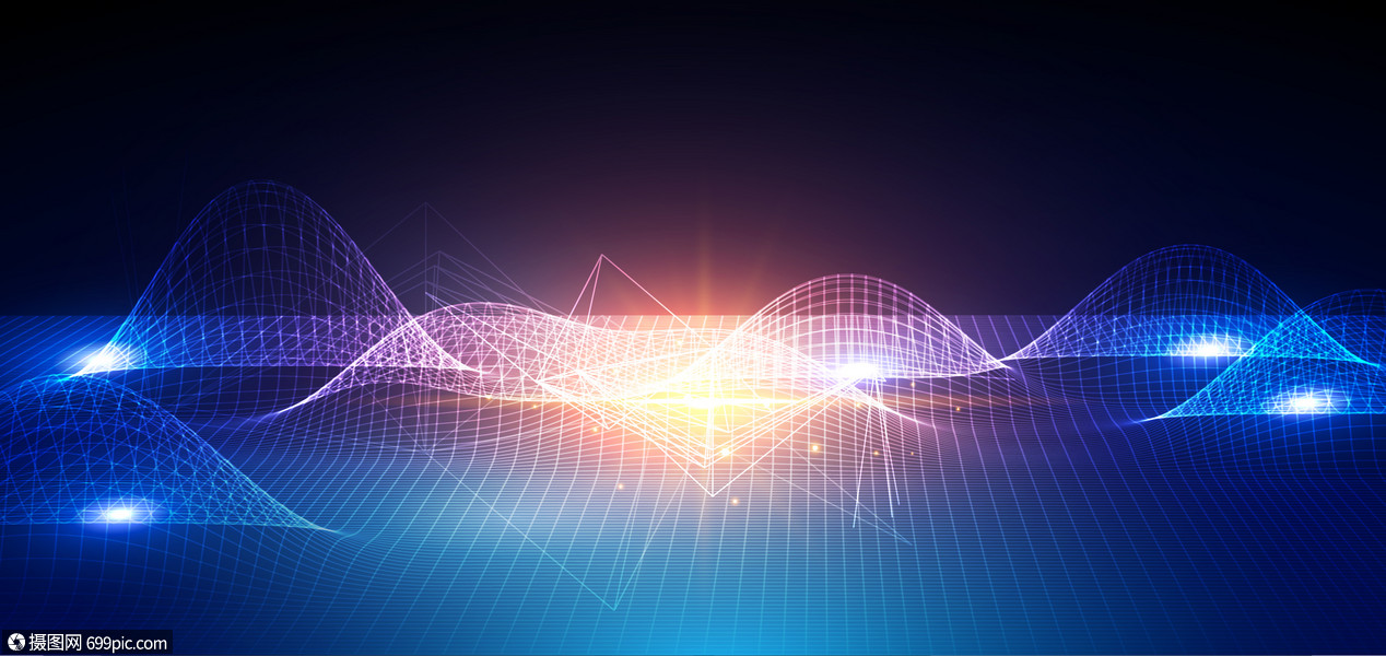 炫彩线条科技背景banner