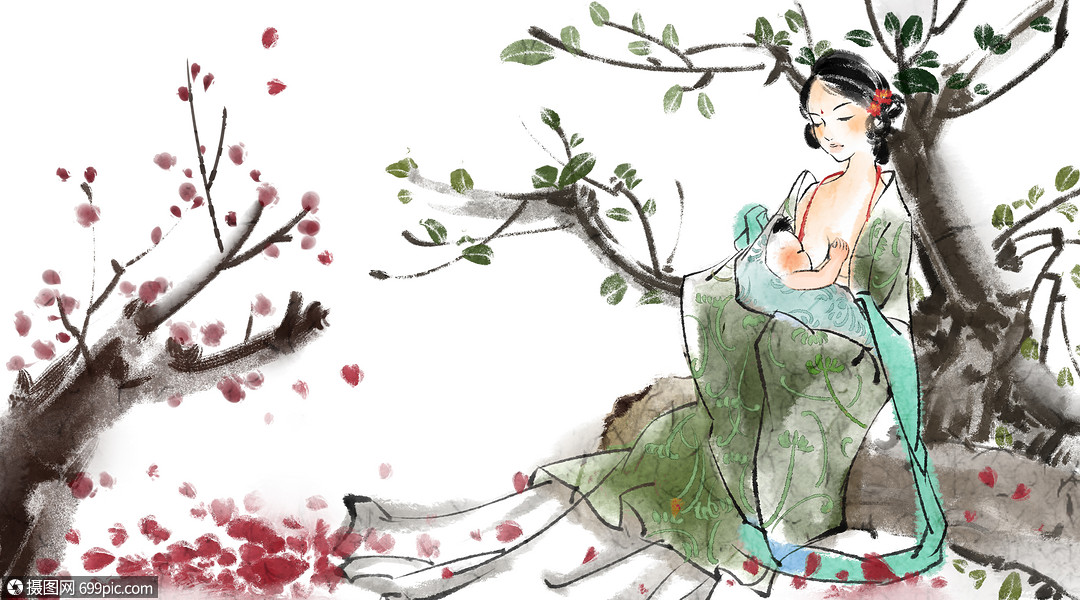 妇人哺乳图