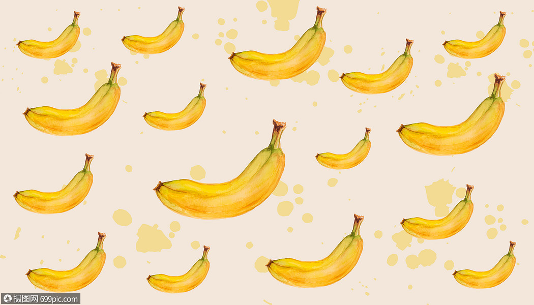 水彩香蕉背景图壁纸水果壁纸
