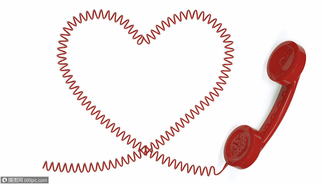 爱心电话素材北京电话线话筒