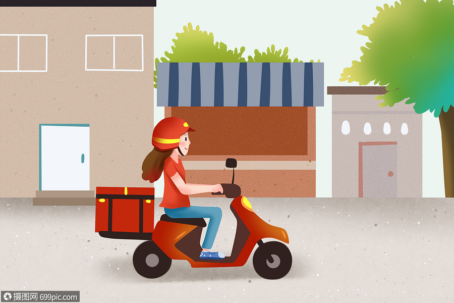 送外卖配送物流高清图片素材