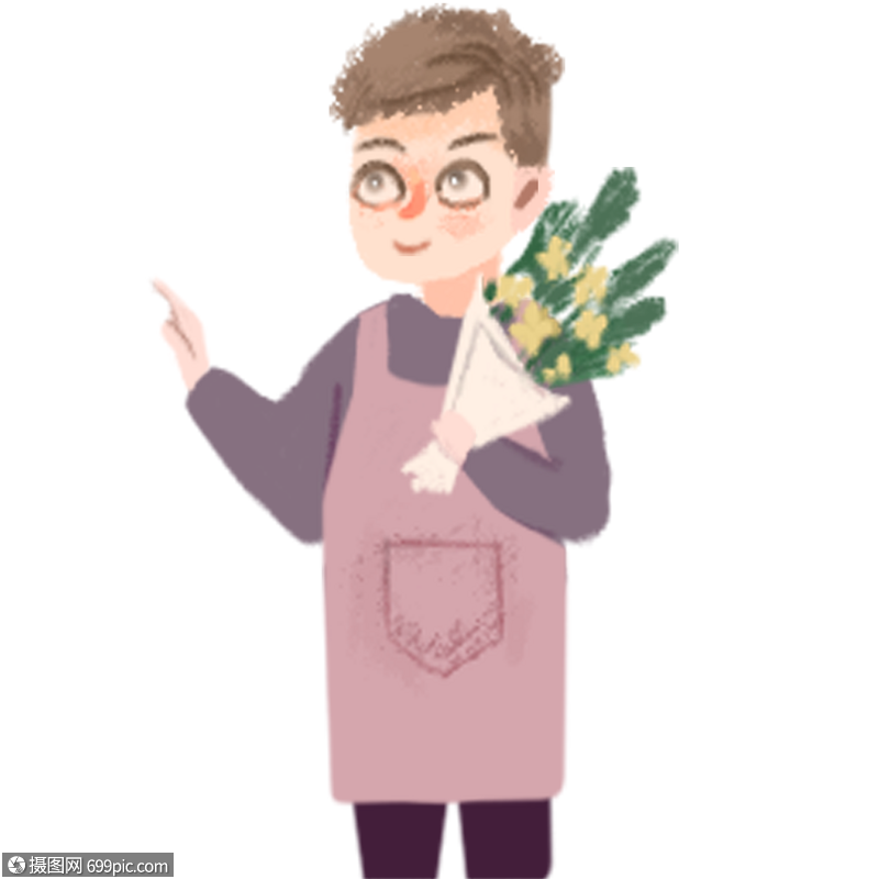 手绘/卡通元素 花店老板.png