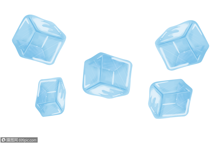 手绘冰块