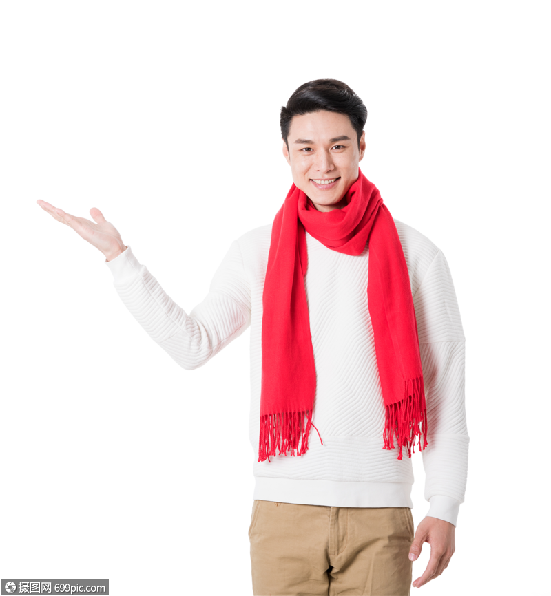 新年男性展示动作图片男人帅气