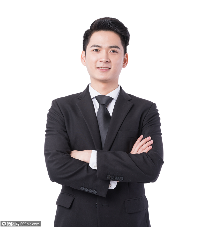 自信的商务男性形象图片