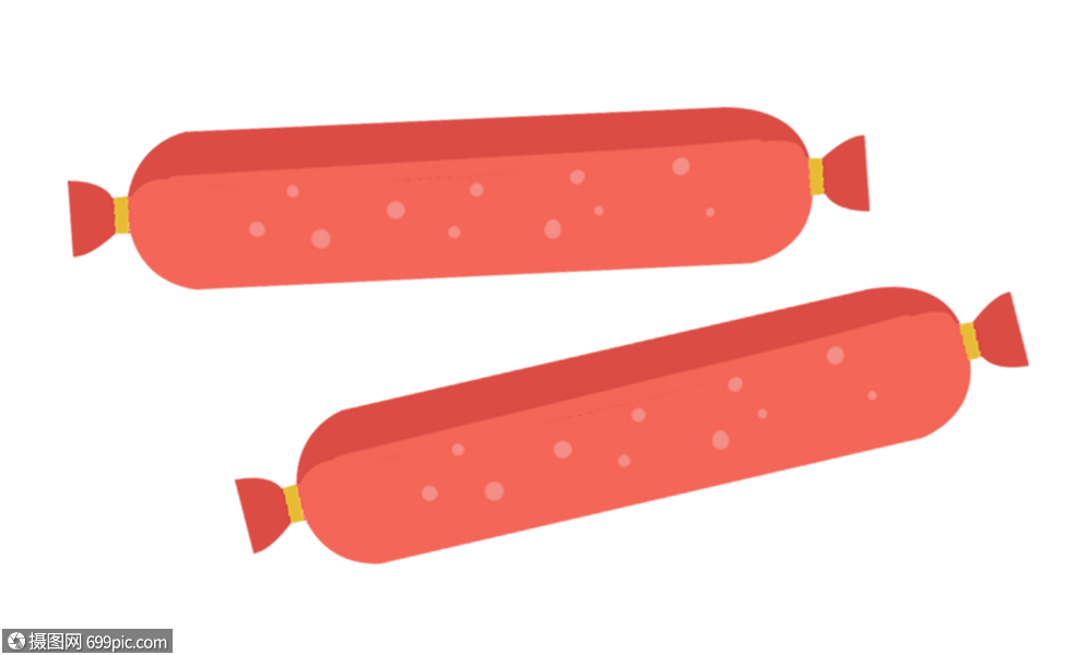 手绘/卡通元素 火腿肠.psd