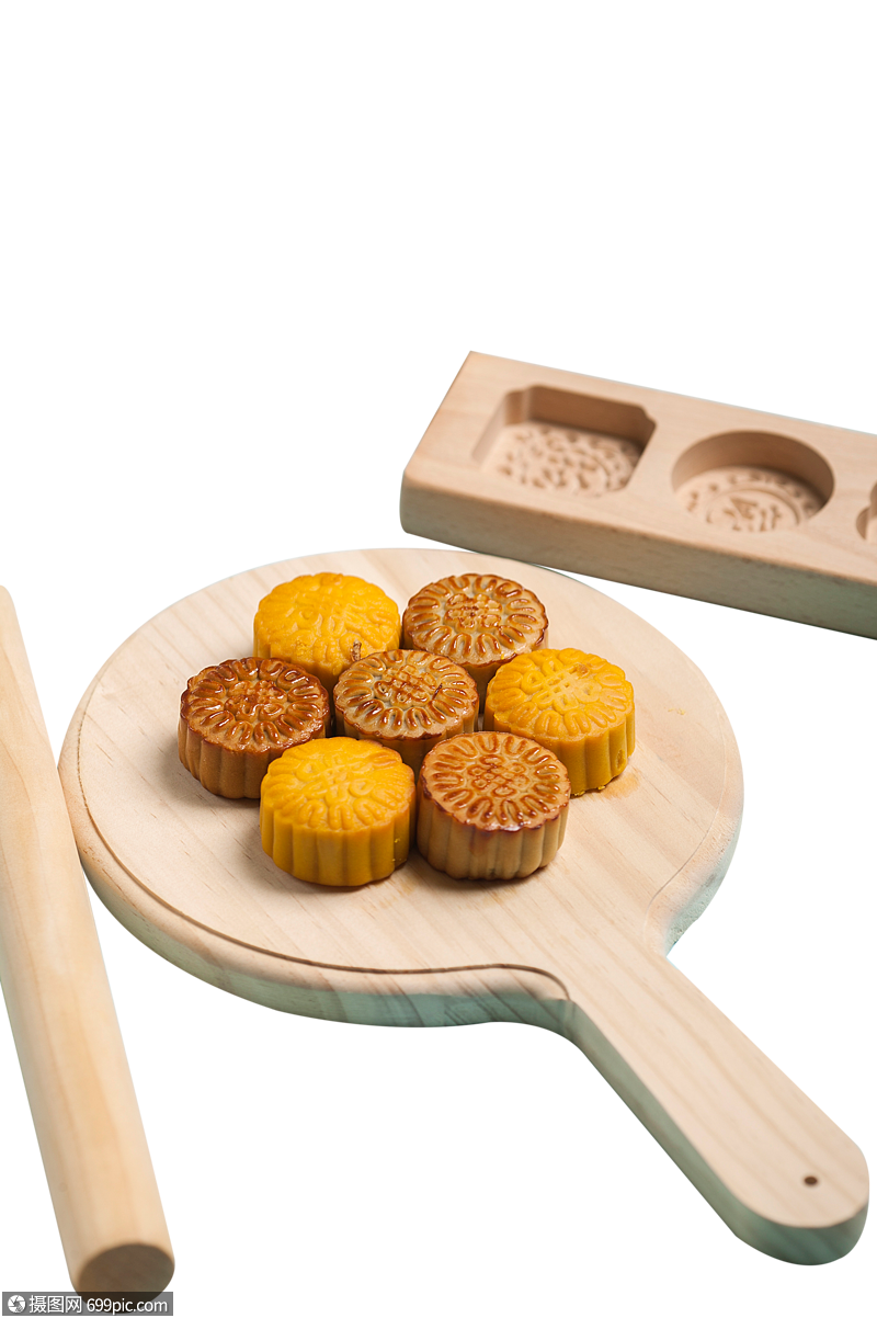 简约小清新中秋月饼图片