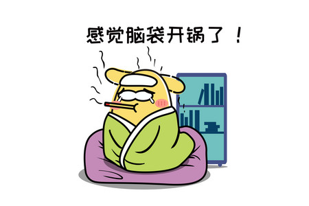 摄小兔卡通形象发烧配图图片